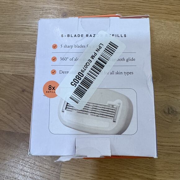 Billie Women’s Razor Refill Blades 5-Blade Cartridges - 8 1 Count (Pack of 8) - Picture 2 of 2